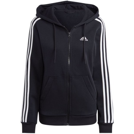 Felpa con cappuccio e zip intera Adidas 3 Stripes FL HZ5743