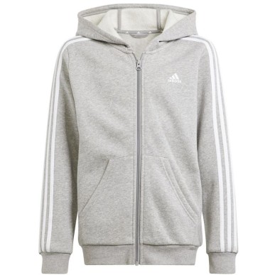 Felpa con cappuccio Adidas 3 Stripes FL Full-Zip Jr IS3241