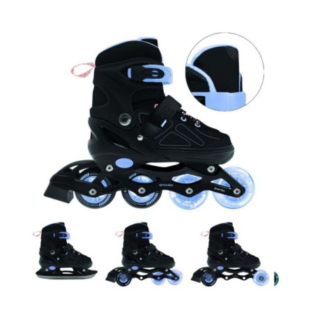 Spokey Quattro 4IN1 inline skates SPK-943428 size 30-33BK/VT