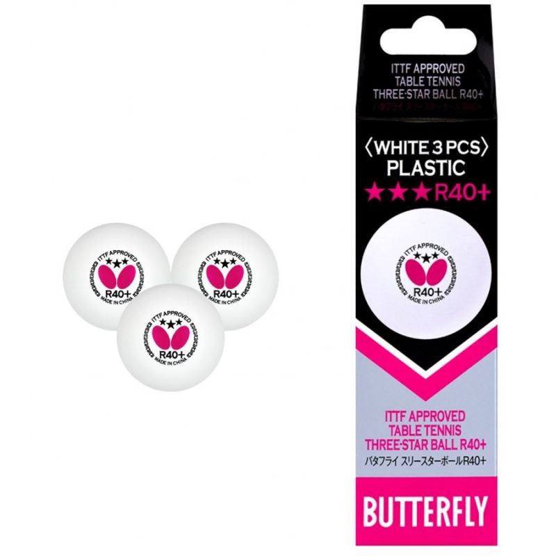 Butterfly R40+ table tennis balls *** 3 pcs S924903