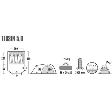 Tenda High Peak Tessin 5 10228