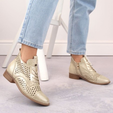 Potocki W WOL205 gold openwork ankle boots