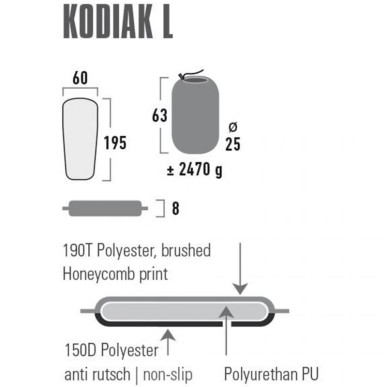 High Peak Self-Inflating Mat Kodiak L 195x60x8 41130