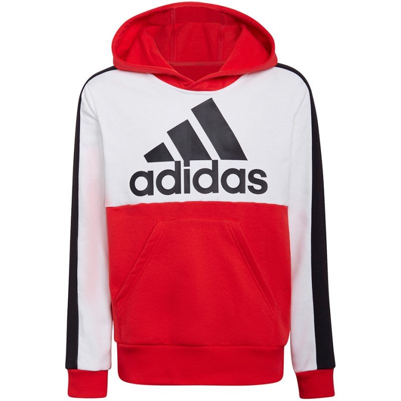 Felpa con cappuccio in pile Adidas Colorblock Jr HC5657