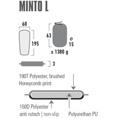 Tappeto autogonfiabile High Peak Minto L 195x60x3 41116