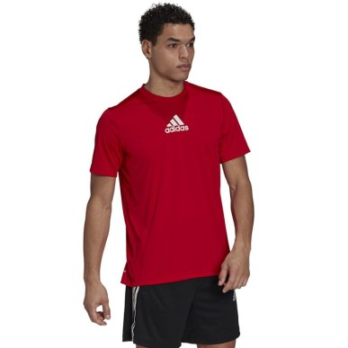 adidas Primeblue Progettato per muoversi Sport 3-Stripes Tee M GM4318