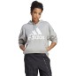 Felpa con cappuccio oversize in spugna francese con logo grande adidas Essentials W IC9865