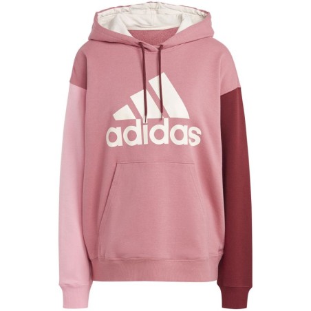 Felpa con cappuccio oversize in spugna francese con logo grande adidas Essentials W IC9869