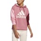 Felpa con cappuccio oversize in spugna francese con logo grande adidas Essentials W IC9869