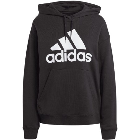 Felpa con cappuccio oversize in spugna francese con logo grande adidas Essentials W HR4934