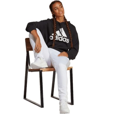 Felpa con cappuccio oversize in spugna francese con logo grande adidas Essentials W HR4934