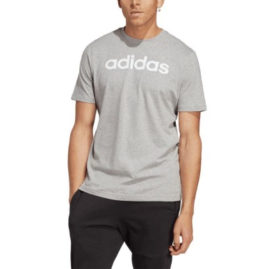 adidas Essentials Single Jersey Linear Logo Ricamato Tee M IC9277