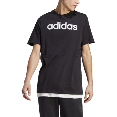 adidas Essentials Single Jersey Linear Logo Ricamato Tee M IC9274