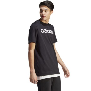 adidas Essentials Single Jersey Linear Embroidered Logo Tee M IC9274