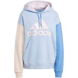 Felpa con cappuccio oversize in spugna francese con logo grande adidas Essentials W IC9870