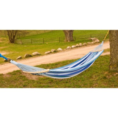 Amaca da giardino 2 persone Luxe XXL 250x150 cm blu 1021201