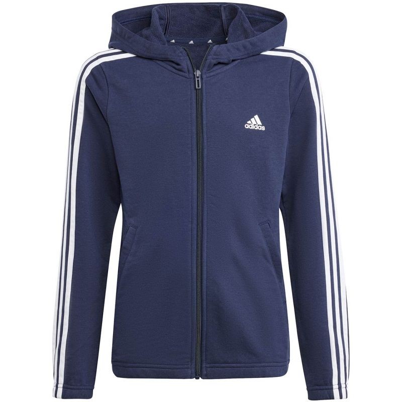 Felpa con cappuccio adidas Essentials 3-Stripes Full-Zip Jr IB1667