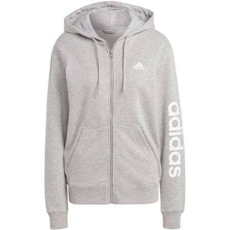 Felpa con cappuccio adidas Essentials Linear Full-Zip French Terry W IC6866