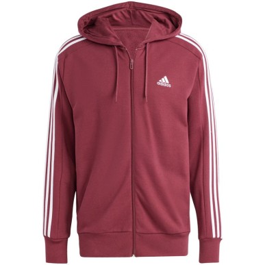 Felpa con cappuccio adidas Essentials French Terry 3-Stripes Full-Zip M IS1365