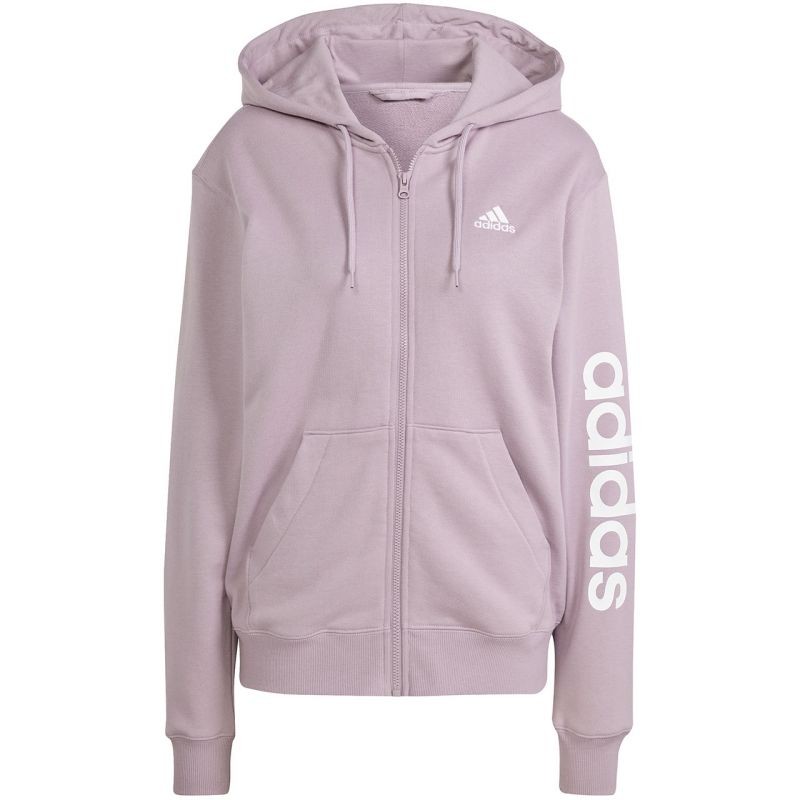 Felpa con cappuccio adidas Essentials Linear Full-Zip French Terry W IS2073