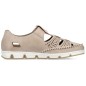 Rieker W RKR651 beige leather openwork shoes with velcro