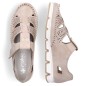 Scarpe Rieker W RKR651 beige in pelle traforata con velcro