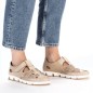 Scarpe Rieker W RKR651 beige in pelle traforata con velcro