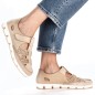 Scarpe Rieker W RKR651 beige in pelle traforata con velcro