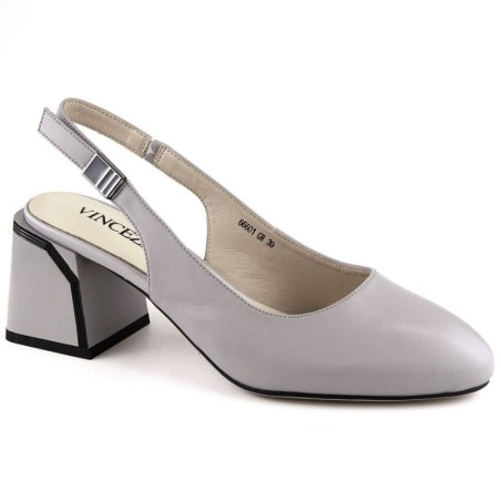 Vinceza W JAN272 gray leather sandals