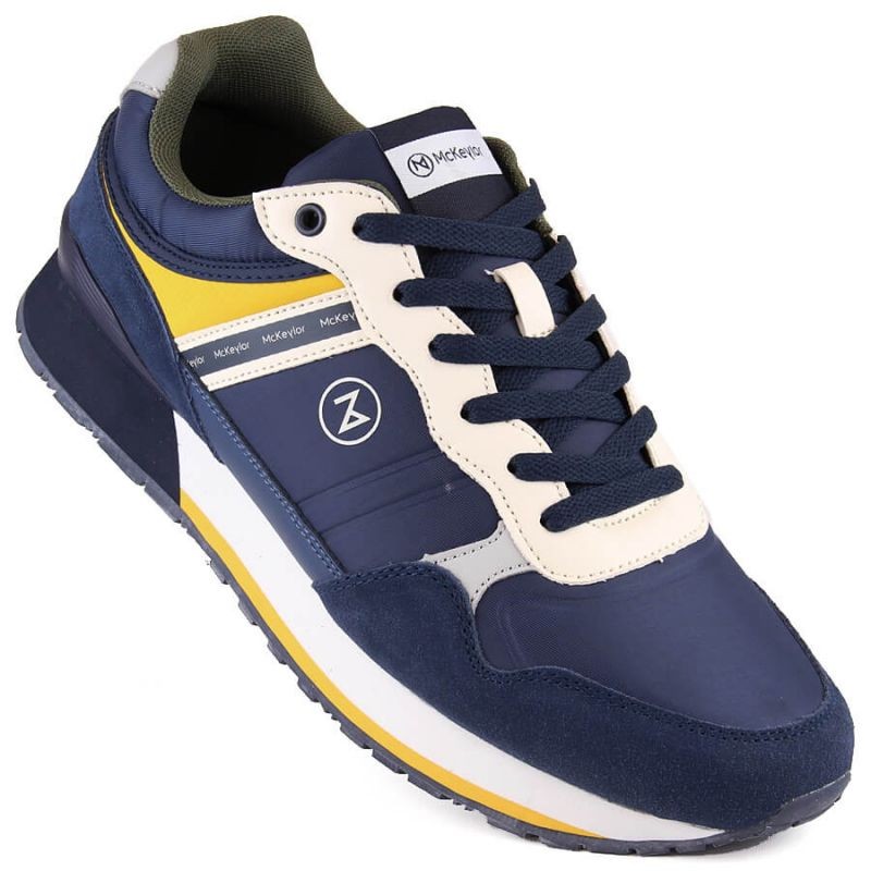 McKeylor M JAN289B scarpe sportive in pelle, blu navy