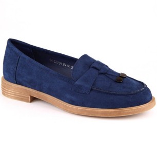 Scarpe basse in pelle scamosciata blu Vinceza W JAN281