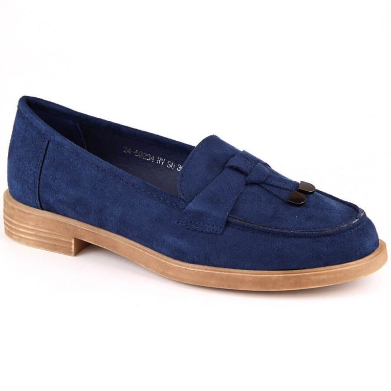 Scarpe basse in pelle scamosciata blu Vinceza W JAN281