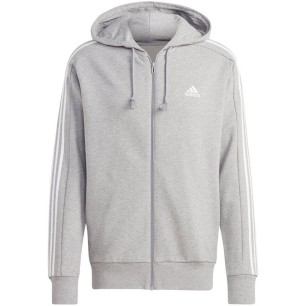 Felpa con cappuccio adidas Essentials French Terry 3-Stripes Full-Zip M IC9833