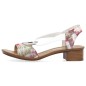 Comfortable floral sandals Rieker W RKR334C multicolor