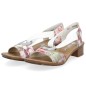 Comfortable floral sandals Rieker W RKR334C multicolor