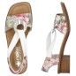 Comfortable floral sandals Rieker W RKR334C multicolor