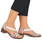 Comfortable floral sandals Rieker W RKR334C multicolor