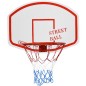 Tabellone da basket Kimet Street Ball + canestro bianco e rosso