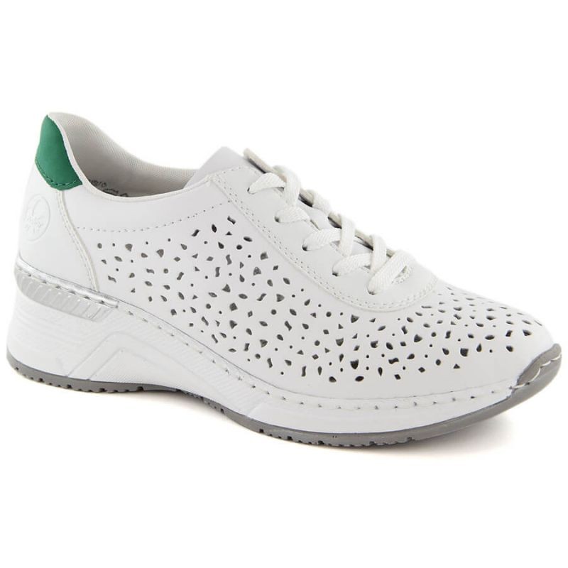 Scarpe comode in pelle Rieker W RKR692 bianco