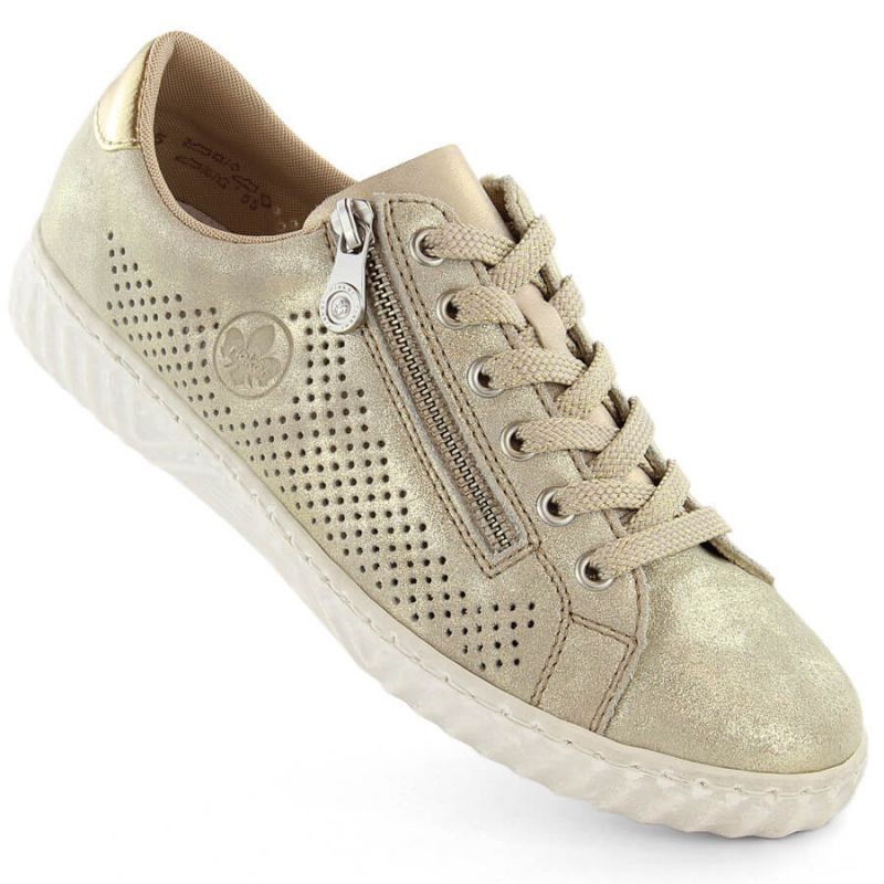 Scarpe comode in pelle Rieker W RKR694, beige