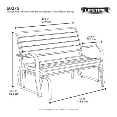 Lifetime 60276 rocking bench