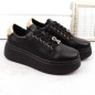 Scarpe con plateau in pelle nera Vinceza W JAN313