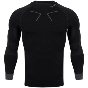 Maglietta termoattiva Alpinus Tactical Base Layer nera-grigia M GT43219