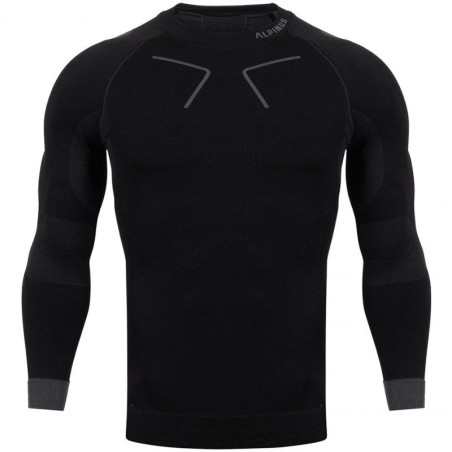 Maglietta termoattiva Alpinus Tactical Base Layer nera-grigia M GT43219