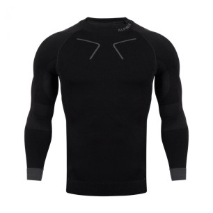 Maglietta termoattiva Alpinus Tactical Base Layer nera-grigia M GT43219