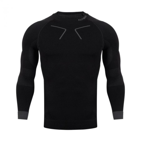 Maglietta termoattiva Alpinus Tactical Base Layer nera-grigia M GT43219