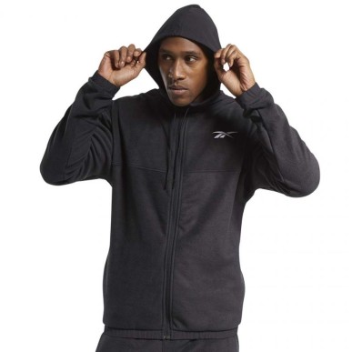 Felpa con cappuccio e zip intera Reebok Workout Ready Fleece M FS8450