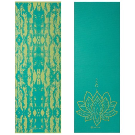 Tappetino Yoga bifacciale GAIAM Turchese Lotus 6 MM 62344