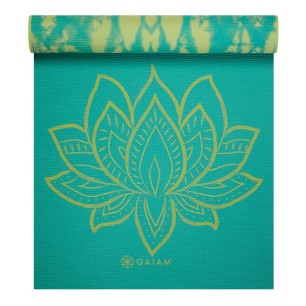 Tappetino Yoga bifacciale GAIAM Turchese Lotus 6 MM 62344