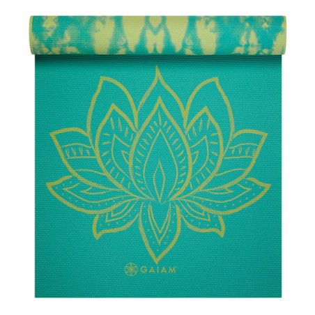 Tappetino Yoga bifacciale GAIAM Turchese Lotus 6 MM 62344